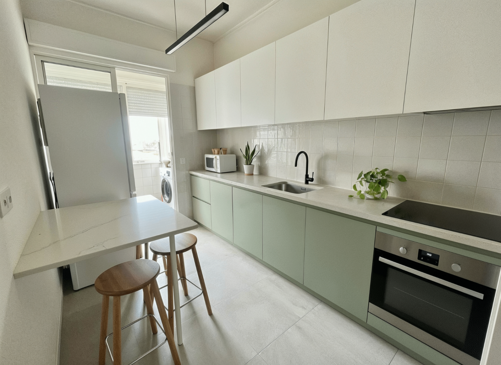 Render 3D da cozinha (vista 2)